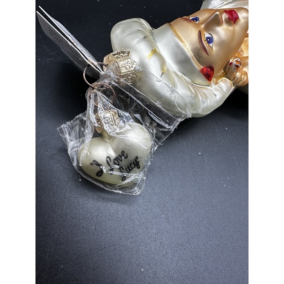 1997 CHRISTOPHER RADKO CANDY MAKER I LOVE LUCY 5.5" ORNAMENT WITH HEART ATTACHED - Picture 12 of 15